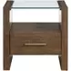 Garland Toffee Square Glass Top End Table