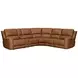 Belmont Lyric Caramel Leather 6 Piece Modular Zero Gravity Power Reclining Sectional with USB Charging