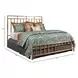 Acquisitions Brushed Gold King Aspire Metal Bed