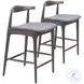 Tuzka Gray Counter Height Stool Set Of 2