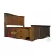 Mission Hill Medium Harvest Queen Captains Storage Bed