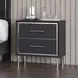 Ava Ebony 2 Drawer Nightstand