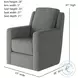 Diva Athens Slate Swivel Glider