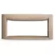 Loggia White and Aria Oval Travertine Top Console Table