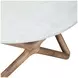 Wyman Banswara White Round Marble Top Cocktail Table
