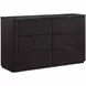 Henry Espresso 6 Drawer Dresser and Rectangular Mirror