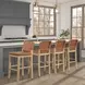 Reid Sand Vegan Leather Upholstered Bar Chair Set of 2