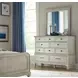 Litchfield Sunwashed and Brown 10 Drawer Cotswold Dresser with Rectangular Landscape Mirror