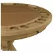 Rylie Natural 48" Round Counter Height Dining Table with Game Top
