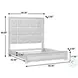 Camila Semi Transparent Creamy White King Upholstered Panel Bed