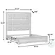 Camila Semi Transparent Creamy White California King Upholstered Panel Bed