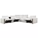 Anaheim White Performance Fabric 7 Piece Modular Power Reclining Sectional with Power Headrest