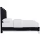 Ava Black Queen Upholstered Panel Bed
