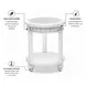 Riviera Blanc Round End Table