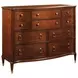 Belmont Heritage New Classic 10 Drawer Julian Bureau with Rectangular Landscape Mirror