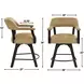 Rylie Black Swivel 24″ Counter Height Captains Chair
