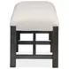 Foxrun Hollow Cream Upholstered Dining Bench