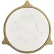 Cassidy Aged Brass and Volakas Classic Round Marble Top Accent Table