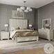 Luciana Semi Transparent Creamy White King Upholstered Panel Bed