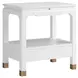 Eave Uplifting White Bedside Table