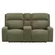 Traxton Jasper Moss 79" Zero Gravity Triple Power Reclining Loveseat with Tilt Console and USB Charging