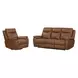 Sorrento Vintage Tan Leather Swivel Glider Dual Power Recliner with USB Charging