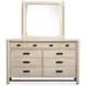 Sunset Cove Sanibel Brown and Cream Upholstered Panel Bedroom Set