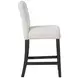 High Line White Upholstered Counter Height Chair Set of 2