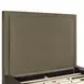 Kimberly Mystical Moss and Dark Brown King Upholstered Panel Bed