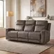 Yates Brownish Gray Double 80" Reclining Sofa