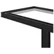 Glaze Onyx Rectangular Glass Top End Table