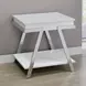 Zena White Square End Table