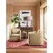 Mosaic Red and Gold Round Travertine Top Joie De Vivre Spot Table