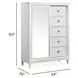Springhouse Whisper White 5 Drawer Door Chest