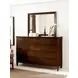 Amaretto Grove Amaretto 10 Drawer Luccia Bureau with Rectangular Mirror