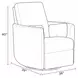 Trenton Vincent Fog Manual Swivel Glider Recliner with Pillows