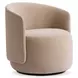 Crosby Beige Upholstered Swivel Chair