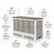 Islamorada Dapple Gray and Blanc Queen Storage Cabinet Bed with Mattress and USB Charging