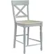 Darcy Green and Brown Counter Height Chair Set of 2
