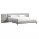 Zest Light Gray King Upholstered Wall Panel Bed
