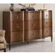 Vantage Warm Brown 9 Drawer Tourmaline Richmond Dresser with Rectangular Landscape Mirror