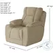 Challenger Glam Squad Sand Power Headrest Wall Hugger Big Mans Recliner