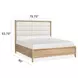 Somerset Butternut and White Performance Fabric California King Upholstered Panel Bed