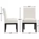 Aubrey Black Upholstered Parsons Chair Set of 2