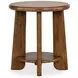 Tanner Tawny Brown Round End Table