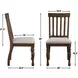 Joanna Brown Slat Back Side Chair Set of 2