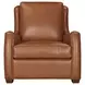 Channing Renaissance Cinnamon Leather Upholstered Accent Chair with Nailhead Trim Set of 2