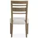 Plum Creek Gray Upholstered Ladder Back Side Chair Set of 2