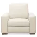 Live Beautifully Cream Leather Optimus Power Recliner with Power Headrest and USB Charging