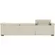 Savion Deux 43" Beige Performance Fabric 3-Seater 126" Sofa with Dual Power Recliners and Triple Power Headrests